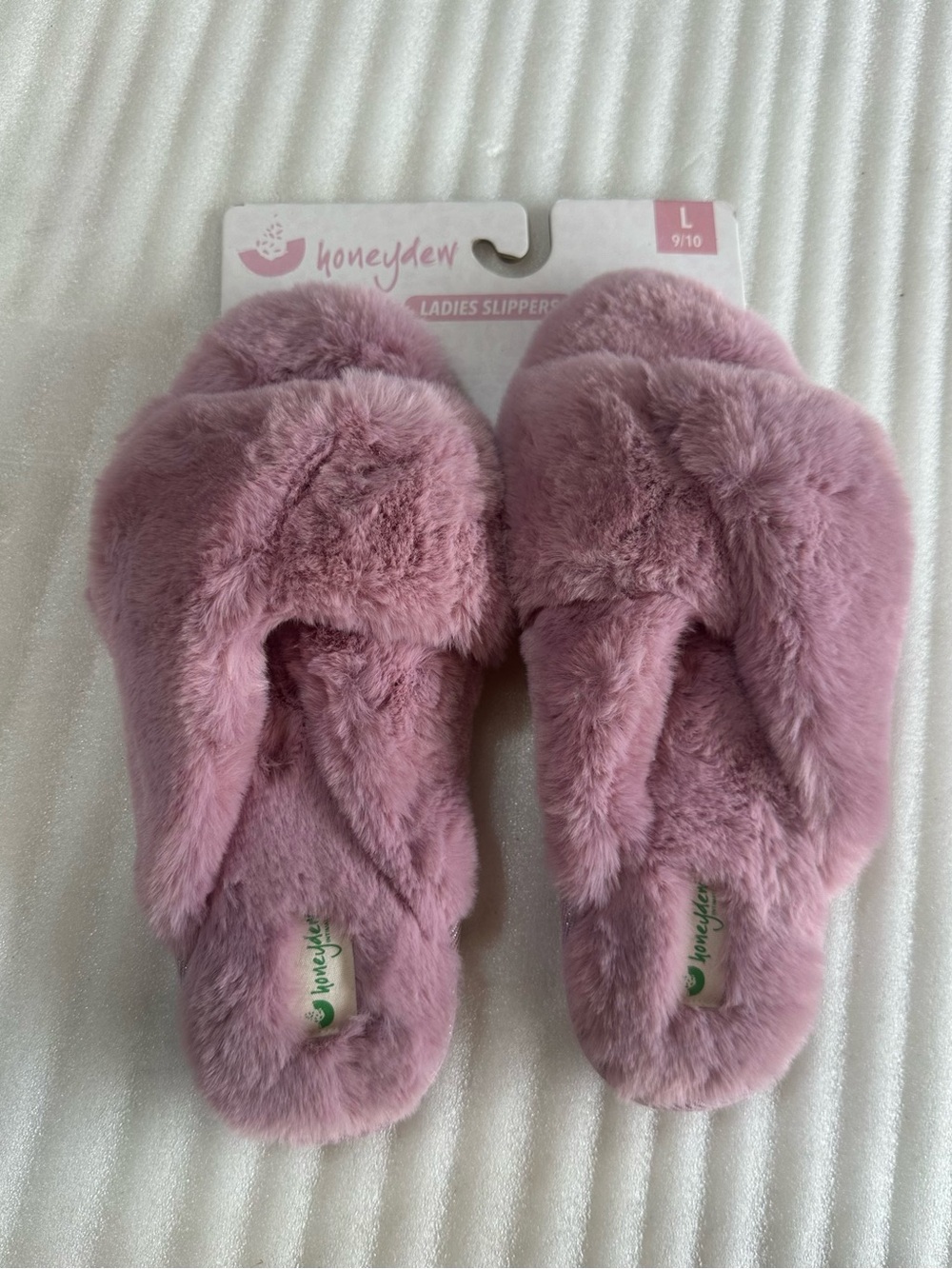 Honeydew Intimates Plush Slip-On Slippers - Light Pink